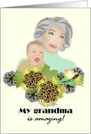 Grandma and Grandchild Gorgeous Grandma Day card