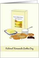 National Homemade Cookies Day Flour Butter Baked Cookies card