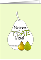 National Pear Month Delicious Pears card