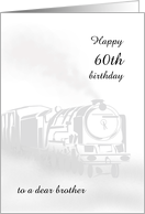 Birthday Custom Age and Relation Soft Focus Steam Train in Motion card