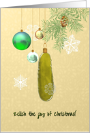 Relish the Joy of Christmas Pickle Ornament card