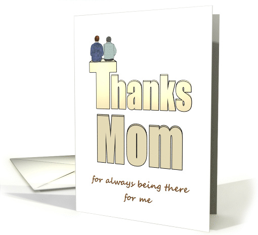 Mother's Day Thanks Mom from Son Both Sitting Together card (1596524)