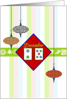 Mahjong Themed Christmas Two and Five Coin Suit Mahjong Tiles card