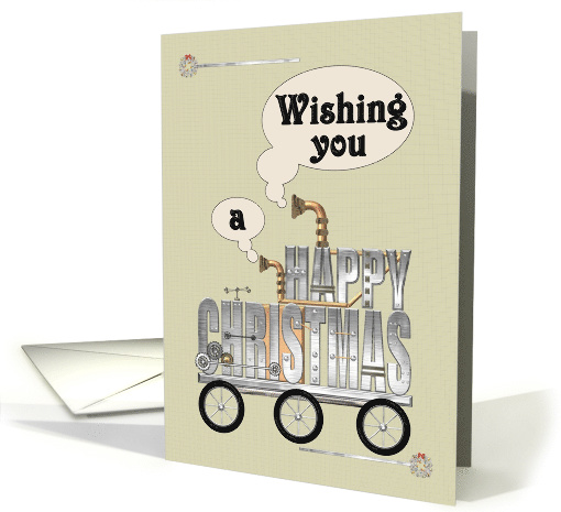 Steampunk Christmas Greeting on Wheels card (1605386)