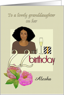 African American Granddaughter’s 22nd Birthday Gorgeous Young Lady card