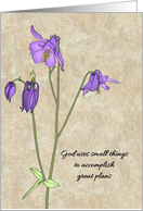 Shavuot Pretty Ancolie Blooms Book of Ruth card