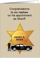 Appointment as Sheriff Custom Relation and Name Sheriff and Vehicle card