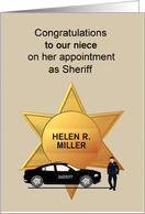 Sheriff Appointment Lady Sheriff and Vehicle Custom Name Relation card