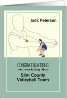 Making the Volleyball Team Custom Name Team Hand Positioning card