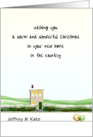 1st Christmas New Home in the Country House and Countryside Custom card