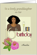 Granddaughter’s 16th Birthday Gorgeous African American Young Lady card