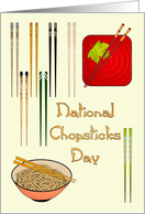 National Chopsticks Day Elaborately Designed Chopsticks card