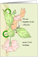 Our Daughter in Law Birthday Pink Hibiscus Custom Name and Age card