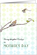 Mother’s Day for Daughter White Winged Doves Custom card