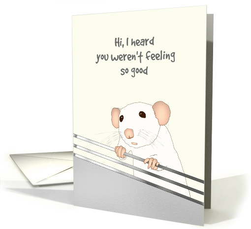 Get Well for Kids Pet Rat Looking Concerned card (1676808)