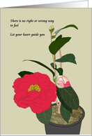 Sympathy Loss of Husband Flowering Camellia Plant in Pot card