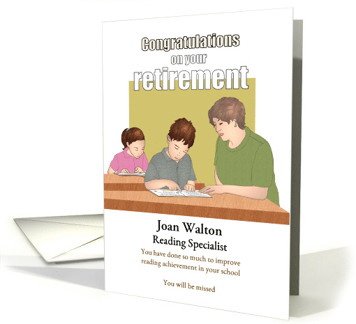 Retirement Reading Specialist Lady Teacher with School... (1693304)