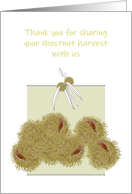 Thank You for Sharing a Chestnut Harvest card