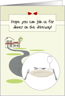 Dinner on Driveway Invite Driveway Joining House and Place Setting card