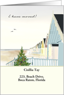 Beach Themed Christmas Move to New Home in Beach Area card