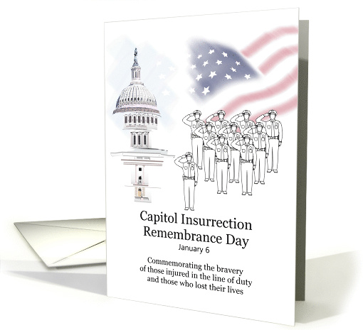 Capitol Insurrection Remembrance Day Bravery in Line of Duty card