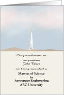 Grandson Msc Aerospace Engineering Degree Rocket Launch Custom card