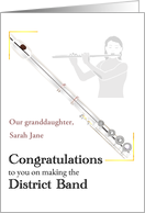 Making the District Band Young Lady Playing Flute Custom card