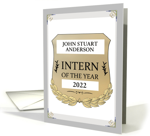 Congratulations Intern Of The Year Award Custom Name Year... (1738230)