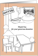 Thank You For Auction Donation Items For The Auction card
