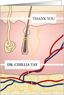 Thank You Dermatologist Representation of Skin Layers card