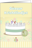 Gezuar Krishtlindjet Christmas In Albanian Snowmen On Cake card