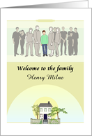 Welcome Adopted Teenage Boy To Family House And Family Members card