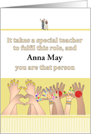 New Teaching Job In Special Education Children’s Painted Hands card