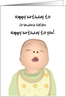 Baby Singing Birthday Song Custom Name And Relation card