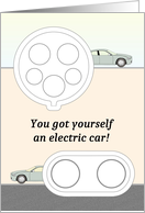 Congratulations New Electric Car Standard and Fast Charging Connectors card