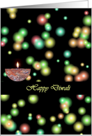 Festival of Lights Diwali Lit Oil Lamp card