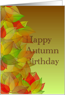 Autumn Birthday Fall Colors card
