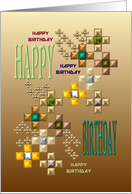 Birthday Colored Squares card