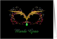 Mardi Gras Jeweled Eyes A Gold Emerald And Amethyst Mask card