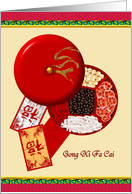 Chinese New Year Of The Snake Sugar Coated Snacks and Angpows card