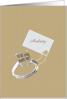 Will You Marry Me Solitaire Ring Custom card