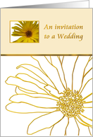 Daisy Themed Wedding Invitation card