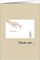 Mother’s Day From Daughter Mom’s Hand Reaching Out to Baby’s Hand card