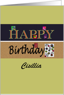 Custom Birthday Greeting Little Colorful Designs card