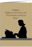 Administrative Professionals Day Secretary Lady Old Fashion Typewriter card