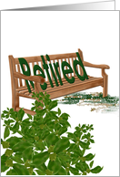 Announcing Retirement A Garden Bench And All The Time In The World card