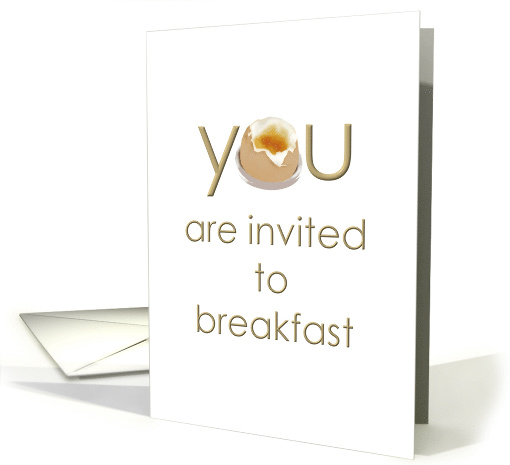 Breakfast Invitation Soft Boiled Egg card (922311)