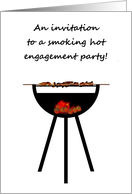 BBQ Themed Engagement Party Invitation Barbecue On The Go card