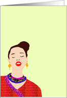 Model In Bright Colors Blank card