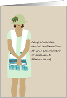 Jewish Confirmation Young Lady On Her Confirmation Day card